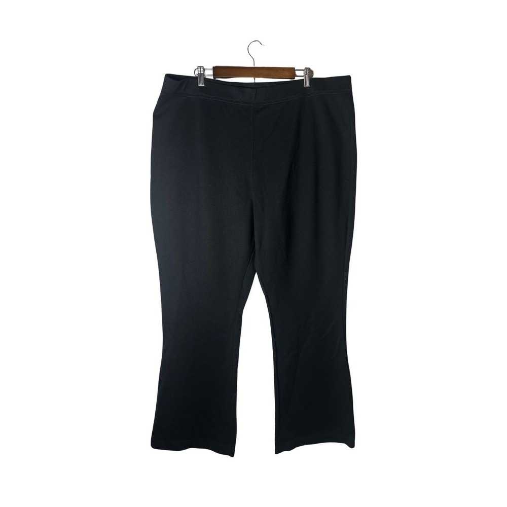 Chelsea Studio Black Flare Pants Women 28W High Rise Elastic Waist Y2K Style